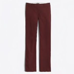 J Crew City Fit Stretch Straight Leg Plum Pants 0S